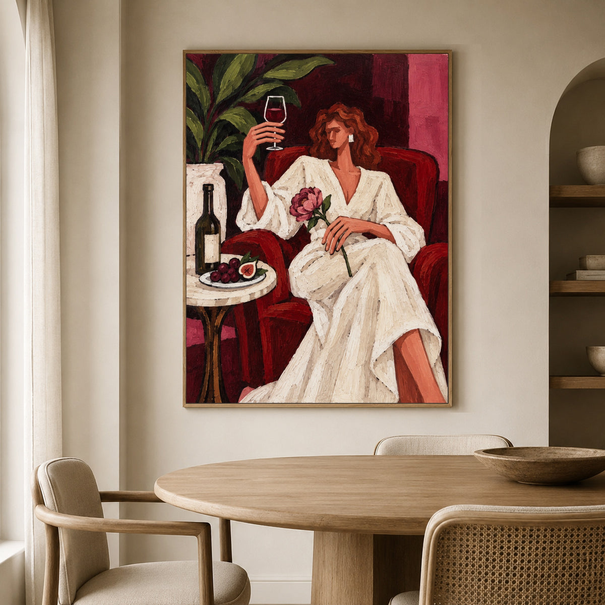 A Rose for Tonight — artwork in an interior setting 5