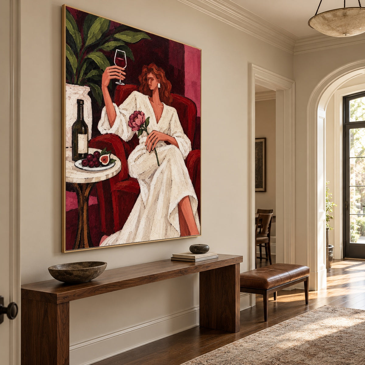 A Rose for Tonight — artwork in an interior setting 7