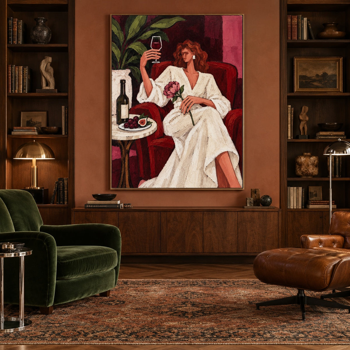 A Rose for Tonight — artwork in an interior setting 8