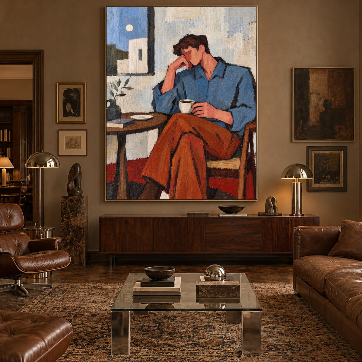 Coffee Before the World — featured artwork in a living space