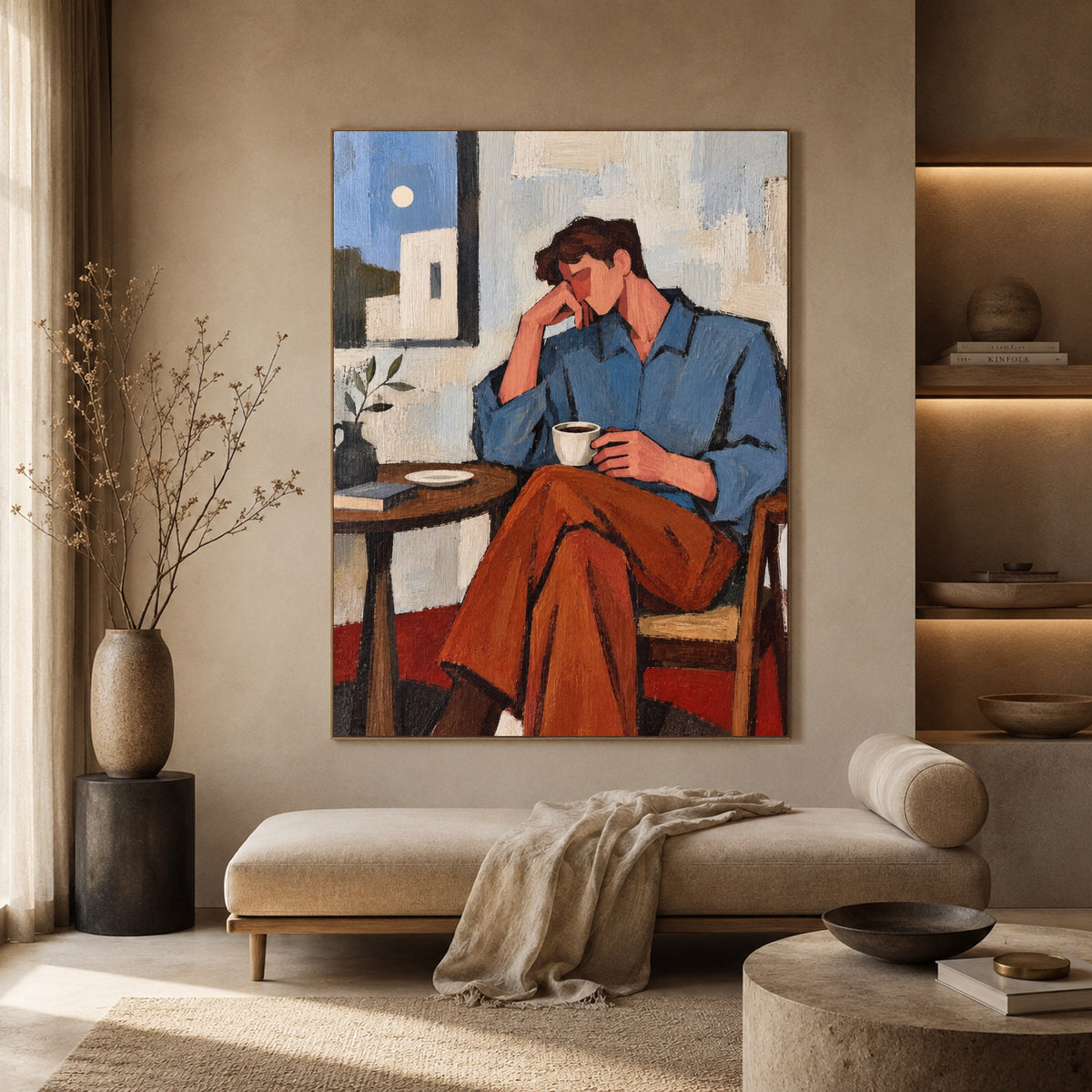 Coffee Before the World — artwork in an interior setting 4