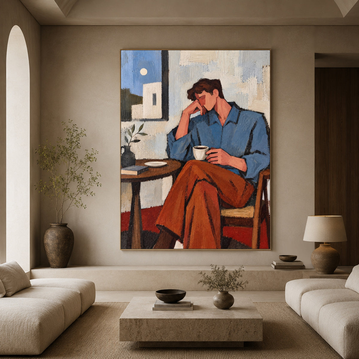 Coffee Before the World — artwork in an interior setting 5