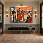 Courtyard Jazz Hours — artwork in an interior setting 7