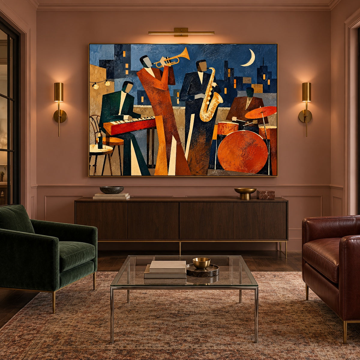 Crescent City Swing — artwork in an interior setting 8