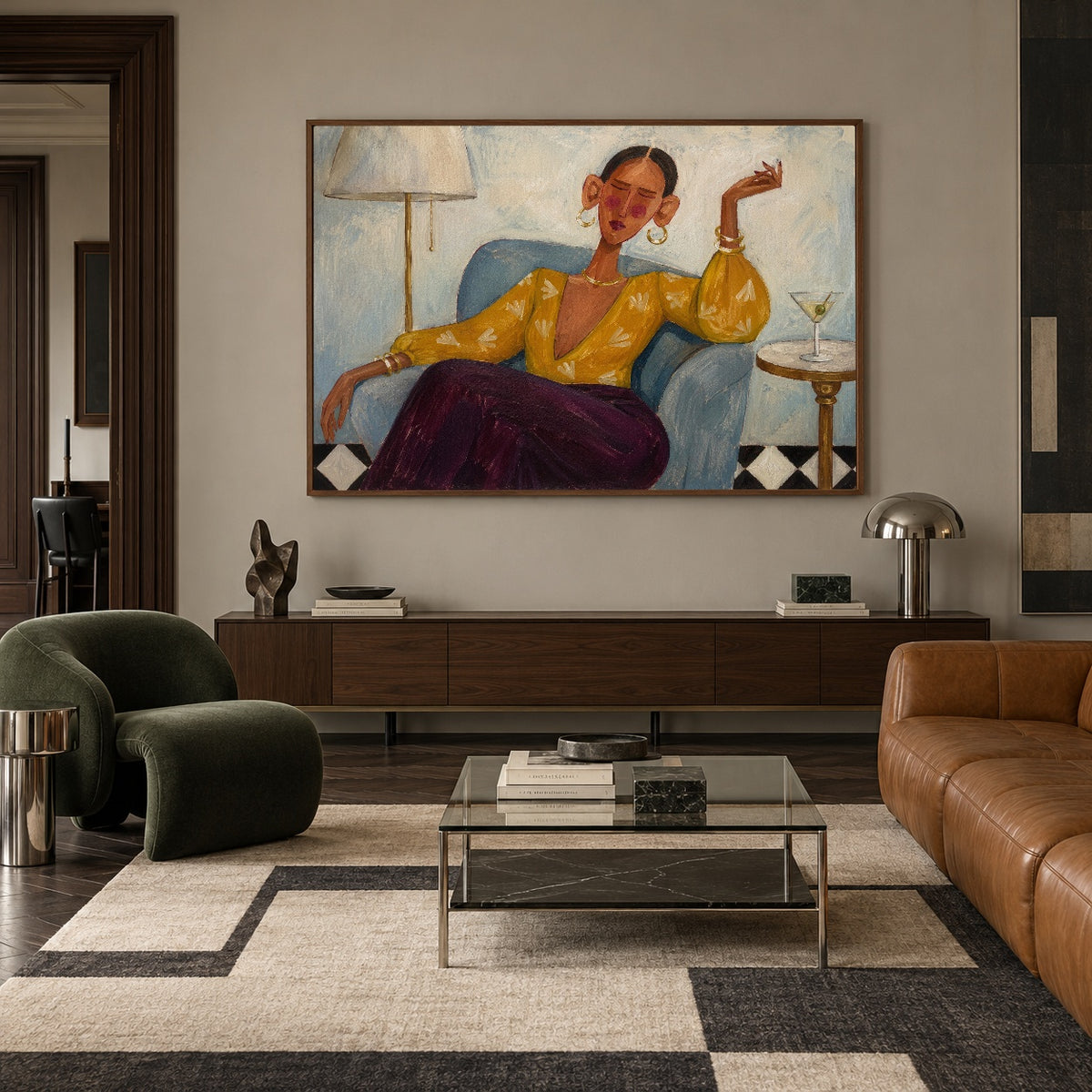 Her Golden Hour — featured artwork in a living space