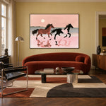 Hooves Over Blush — featured artwork in a living space