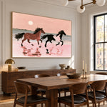 Hooves Over Blush — oblique side view of the artwork