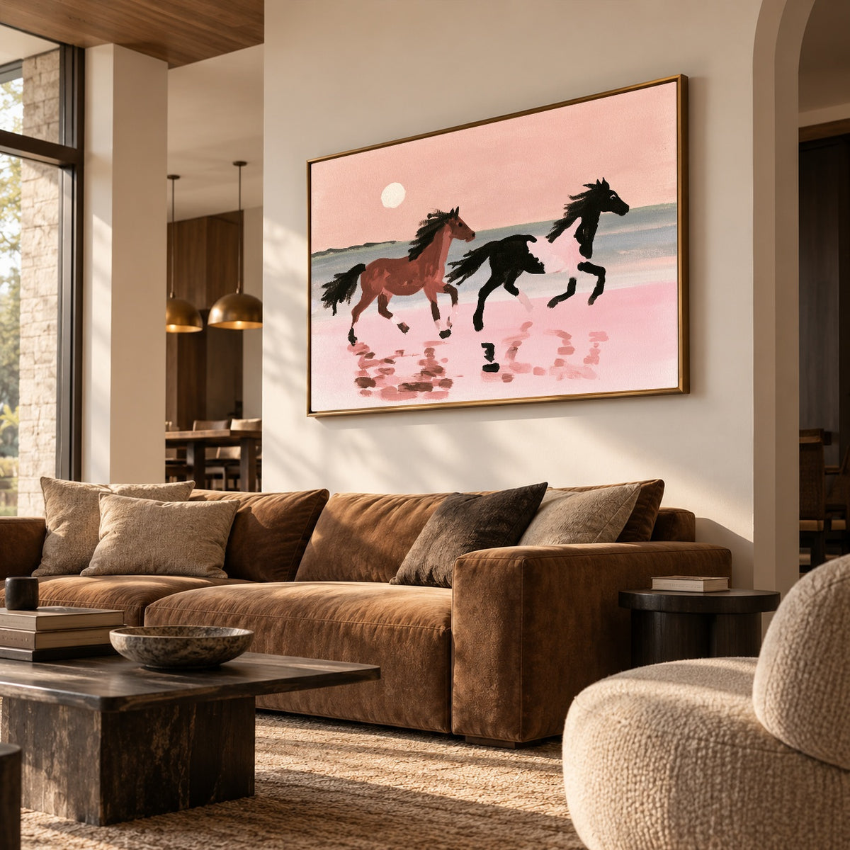 Hooves Over Blush — artwork in an interior setting 3