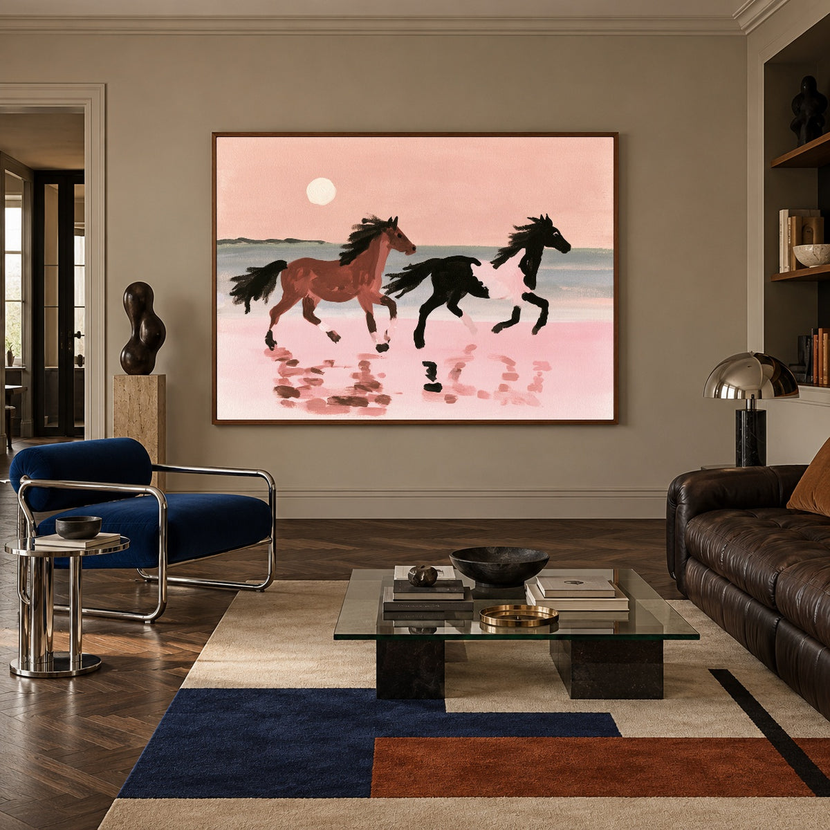 Hooves Over Blush — artwork in an interior setting 4