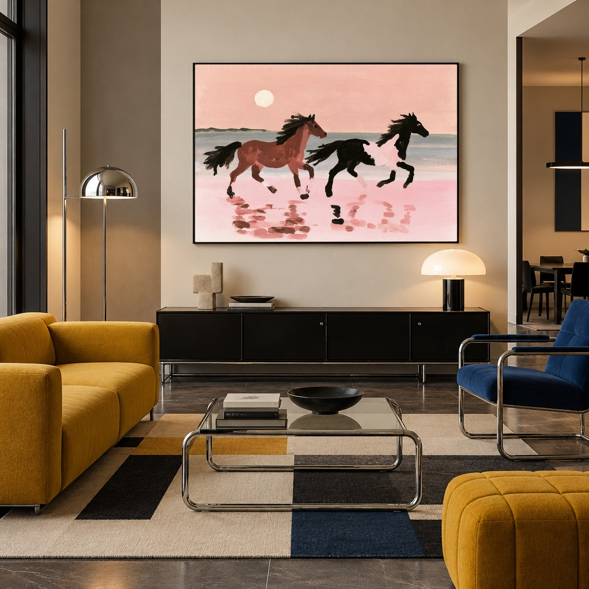 Hooves Over Blush — artwork in an interior setting 5