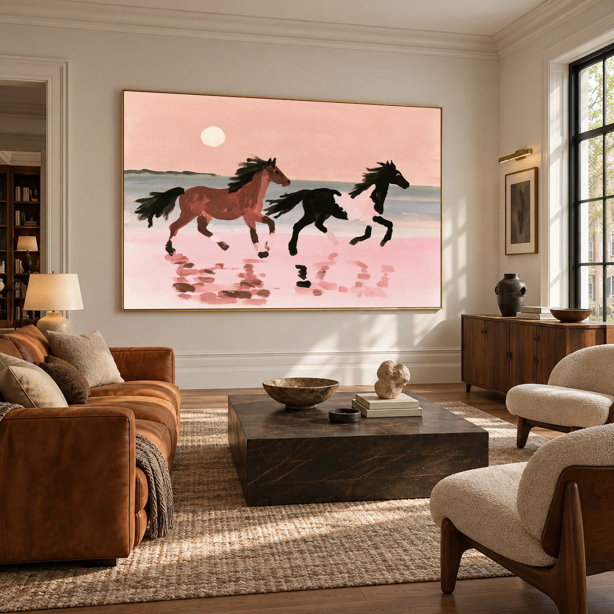 Hooves Over Blush — artwork in an interior setting 7