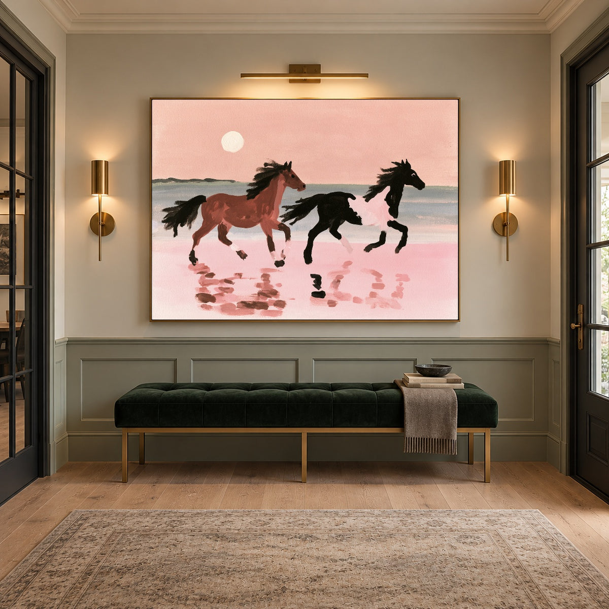 Hooves Over Blush — artwork in an interior setting 8