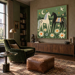 Horses Among Daisies — featured artwork in a living space
