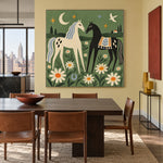 Horses Among Daisies — artwork in an interior setting 7
