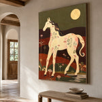 Moon Over Petal Fields — oblique side view of the artwork