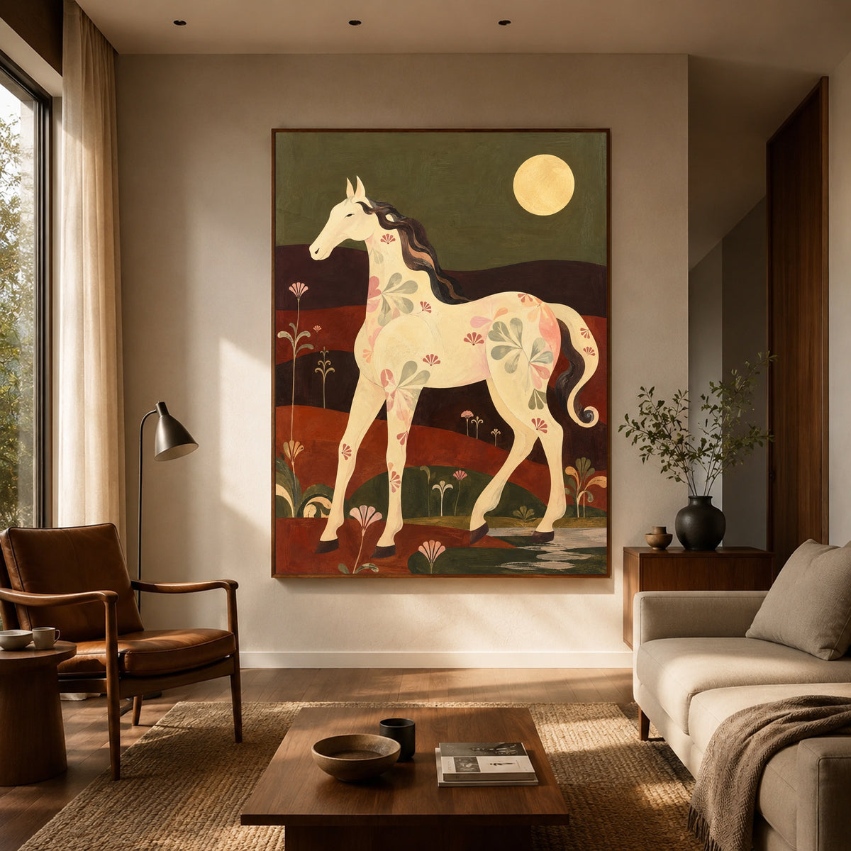 Moon Over Petal Fields — artwork in an interior setting 4