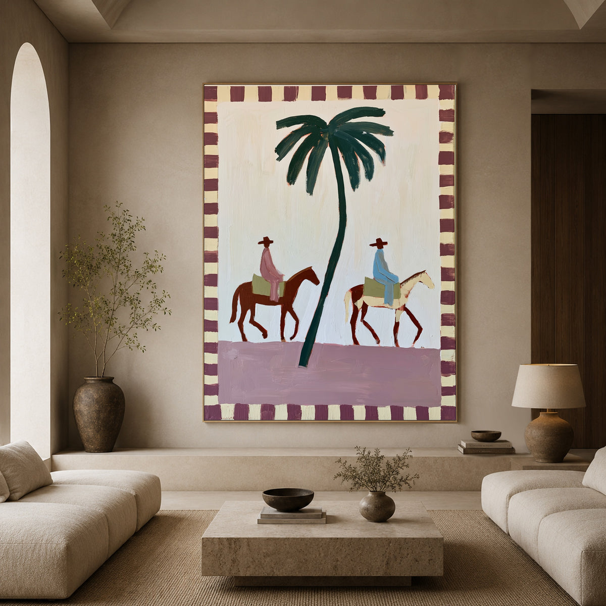 Palms Along Our Way — featured artwork in a living space
