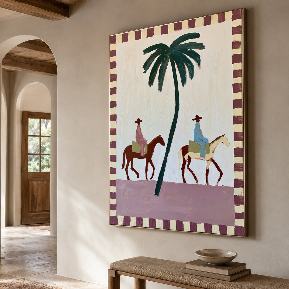 Palms Along Our Way — oblique side view of the artwork