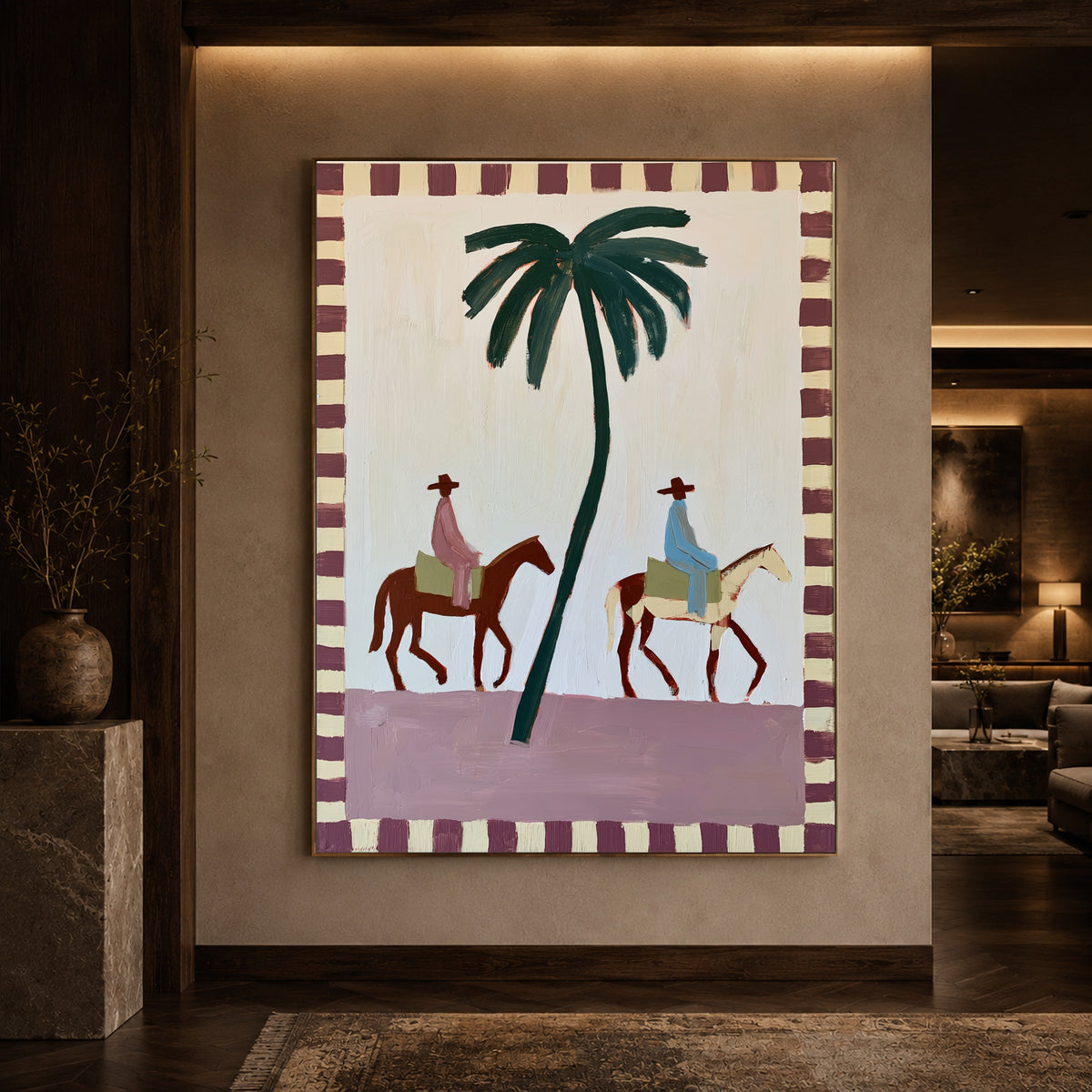Palms Along Our Way — artwork in an interior setting 4