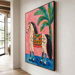 Palmshade Painted Pony — oblique side view of the artwork