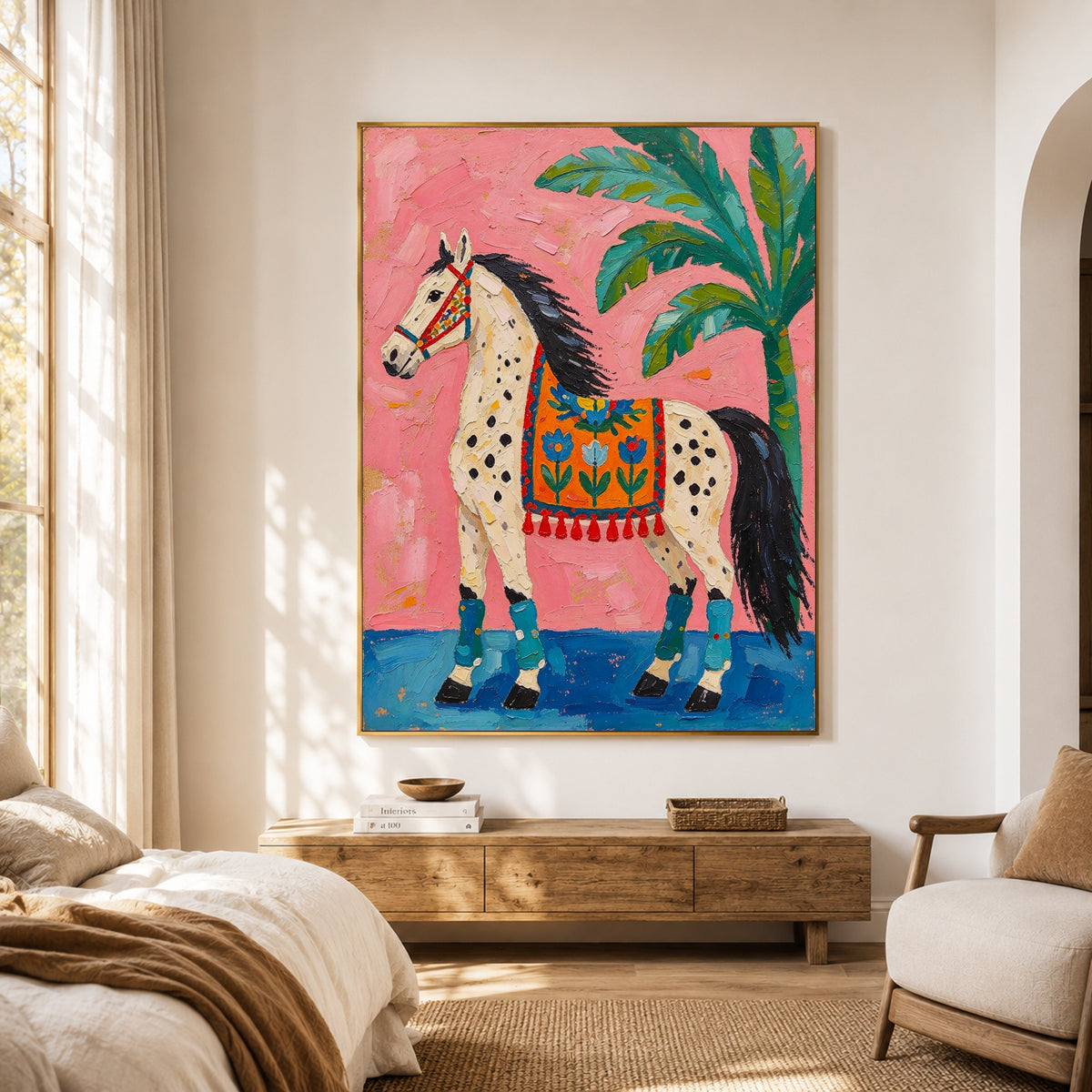 Palmshade Painted Pony — artwork in an interior setting 3