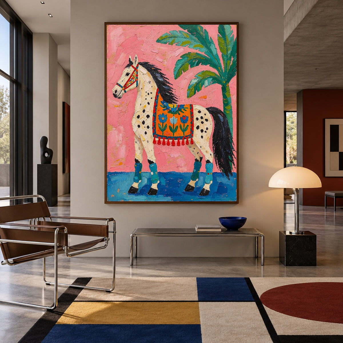 Palmshade Painted Pony — artwork in an interior setting 6