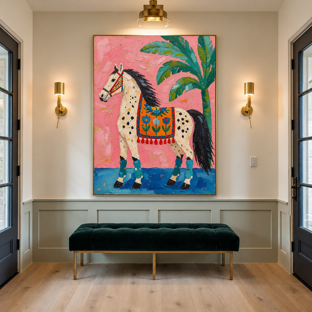 Palmshade Painted Pony — artwork in an interior setting 7