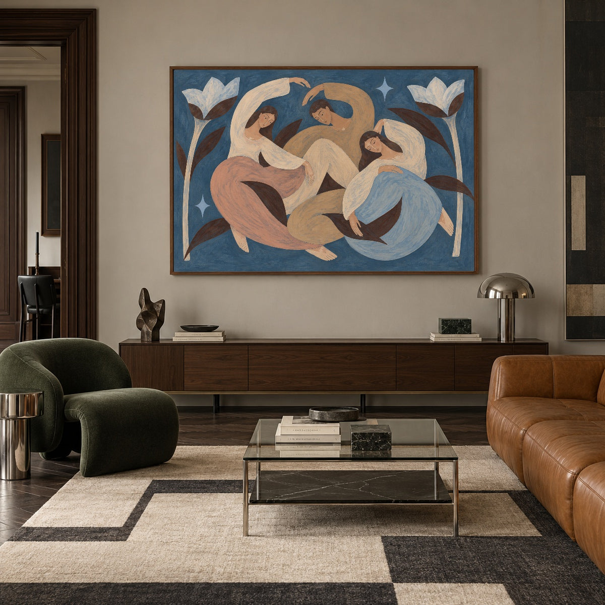 Petal Dance Reverie — featured artwork in a living space