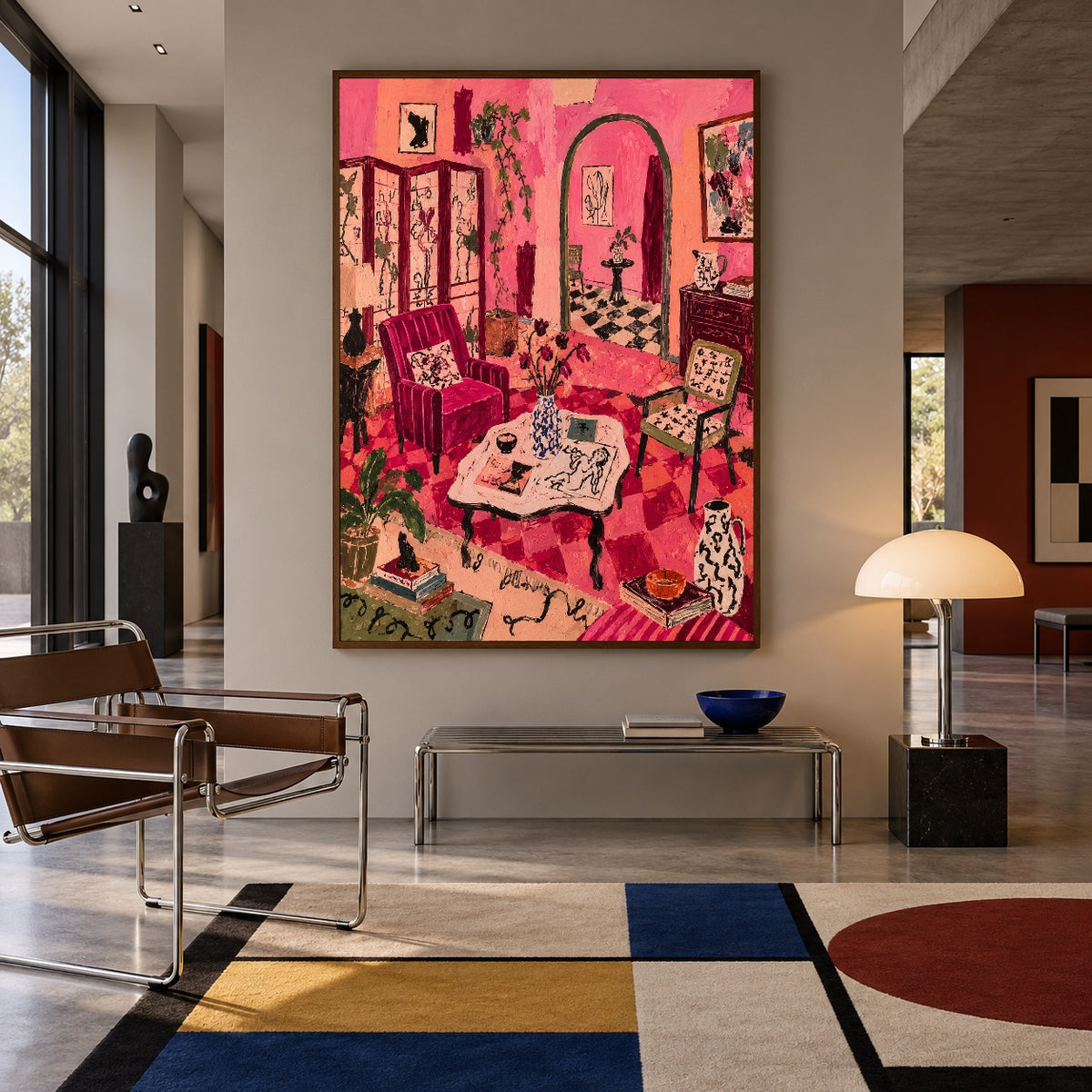 Pink Rooms and Paws — artwork in an interior setting 6