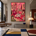Pink Rooms and Paws — artwork in an interior setting 6