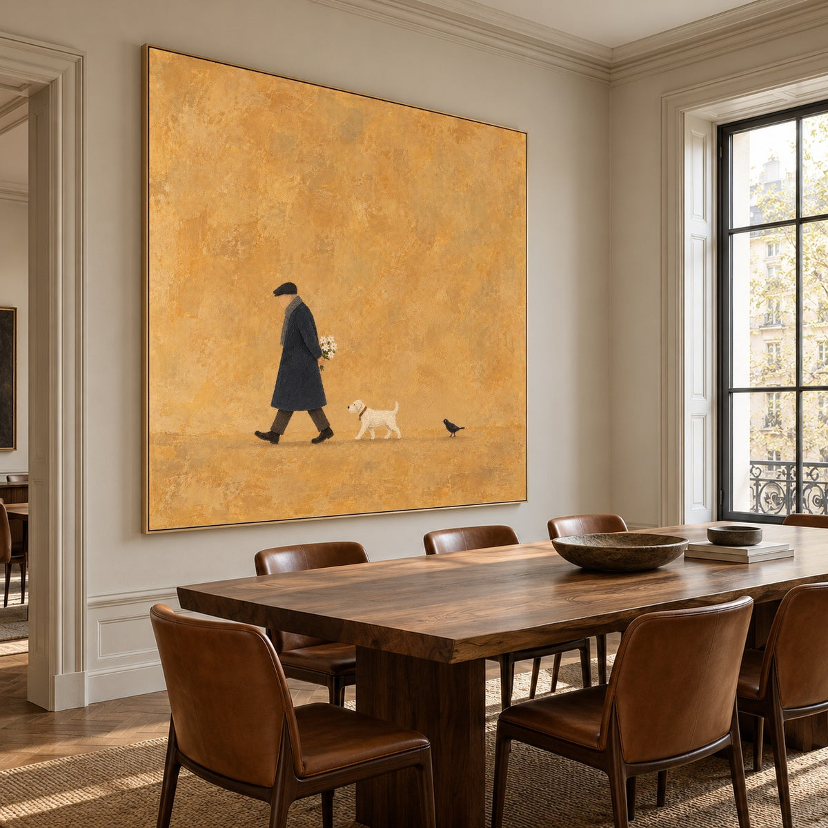 Small Golden Journeys — oblique side view of the artwork