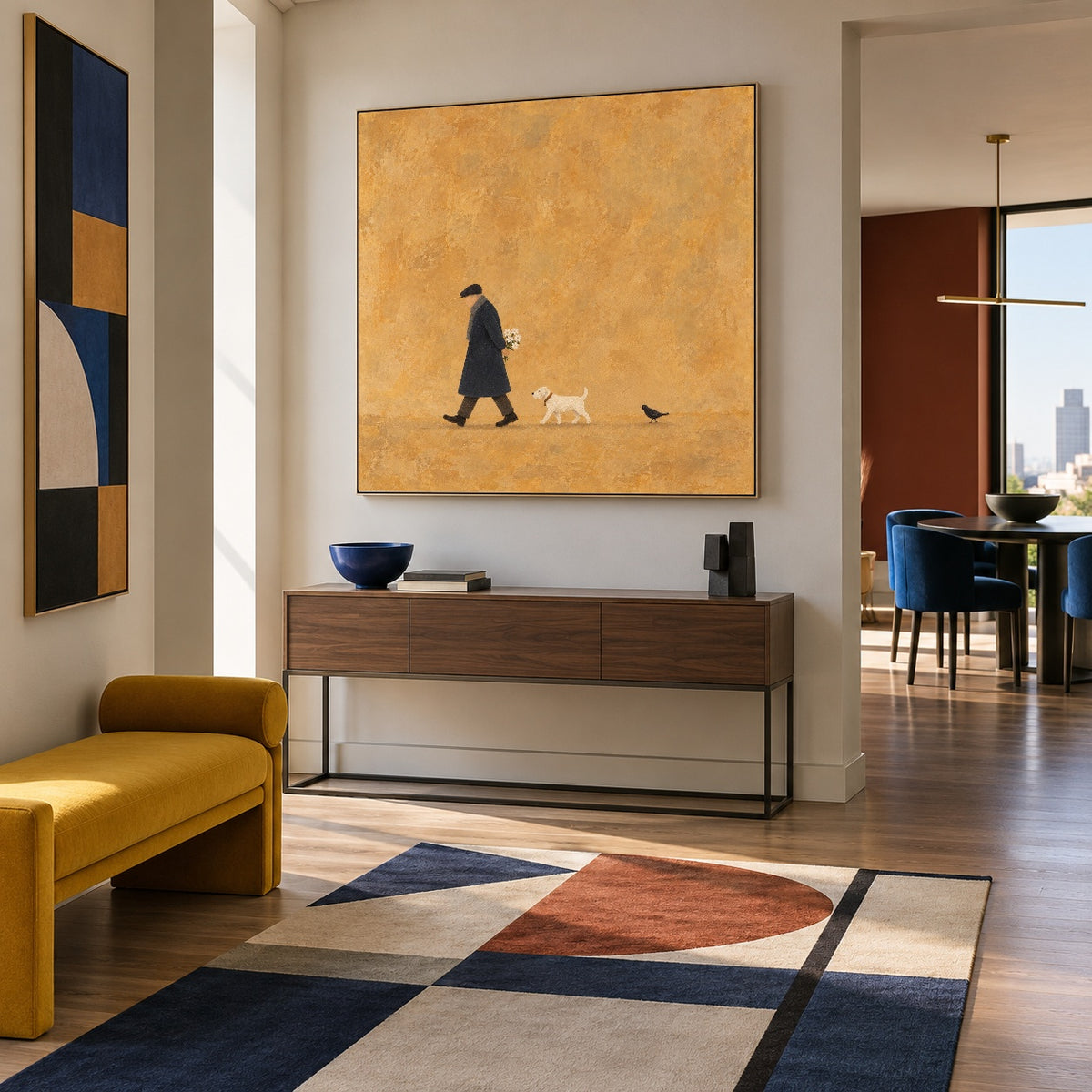 Small Golden Journeys — artwork in an interior setting 6