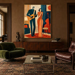 Terracotta String Duet — featured artwork in a living space