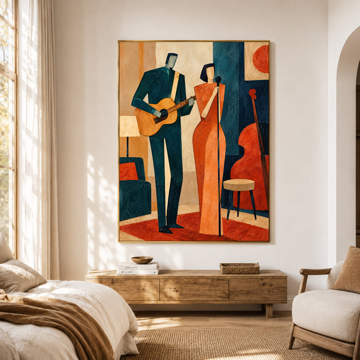 Terracotta String Duet — artwork in an interior setting 3