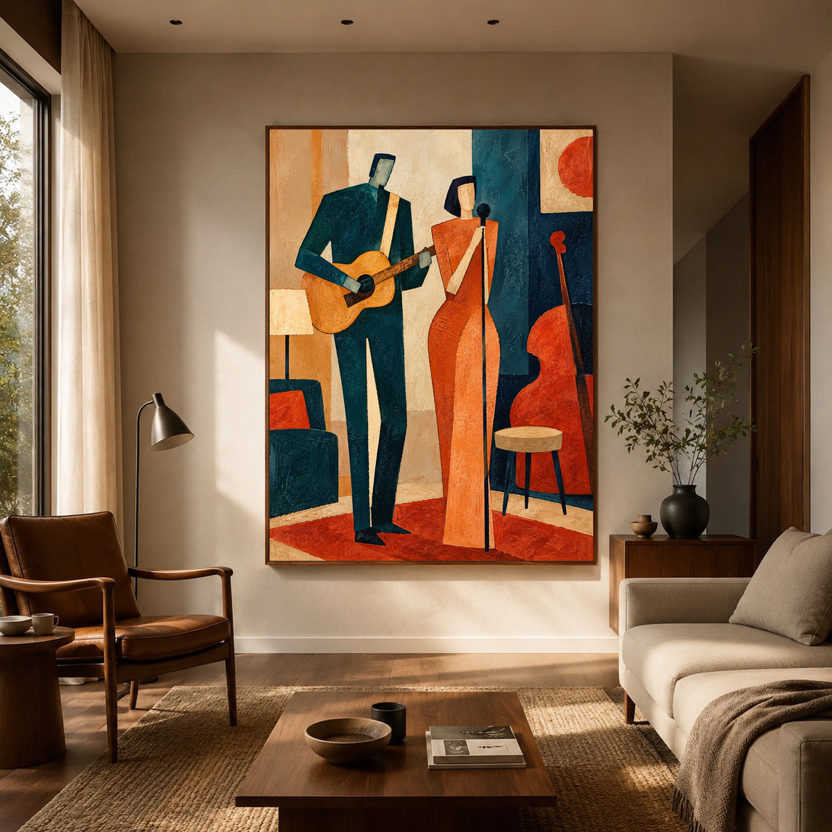 Terracotta String Duet — artwork in an interior setting 4