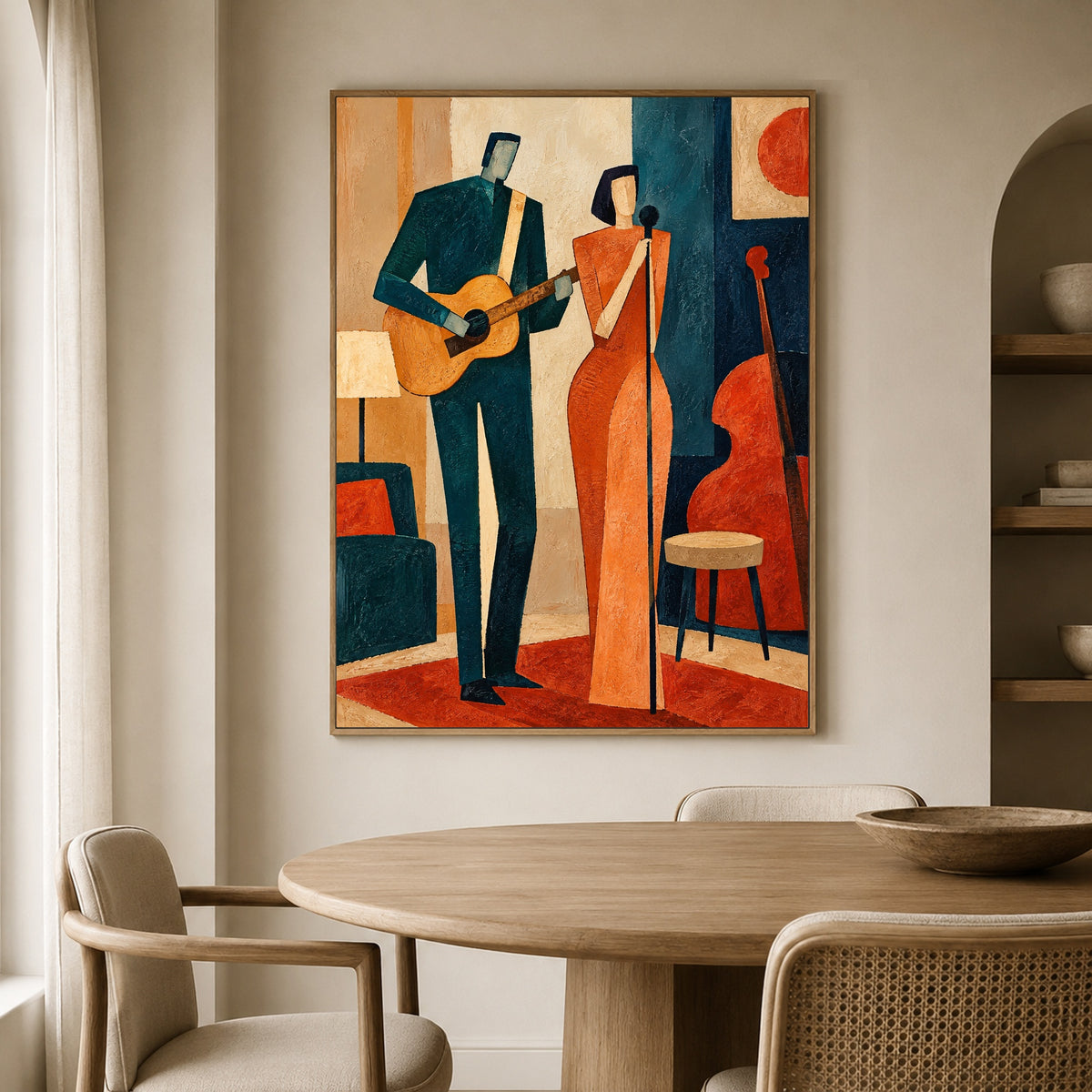 Terracotta String Duet — artwork in an interior setting 5