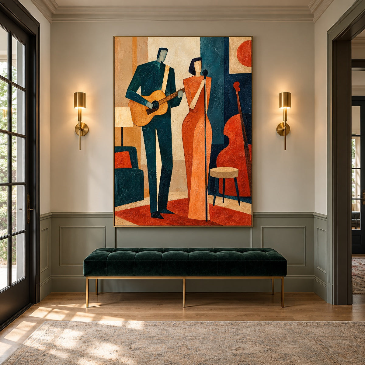 Terracotta String Duet — artwork in an interior setting 7