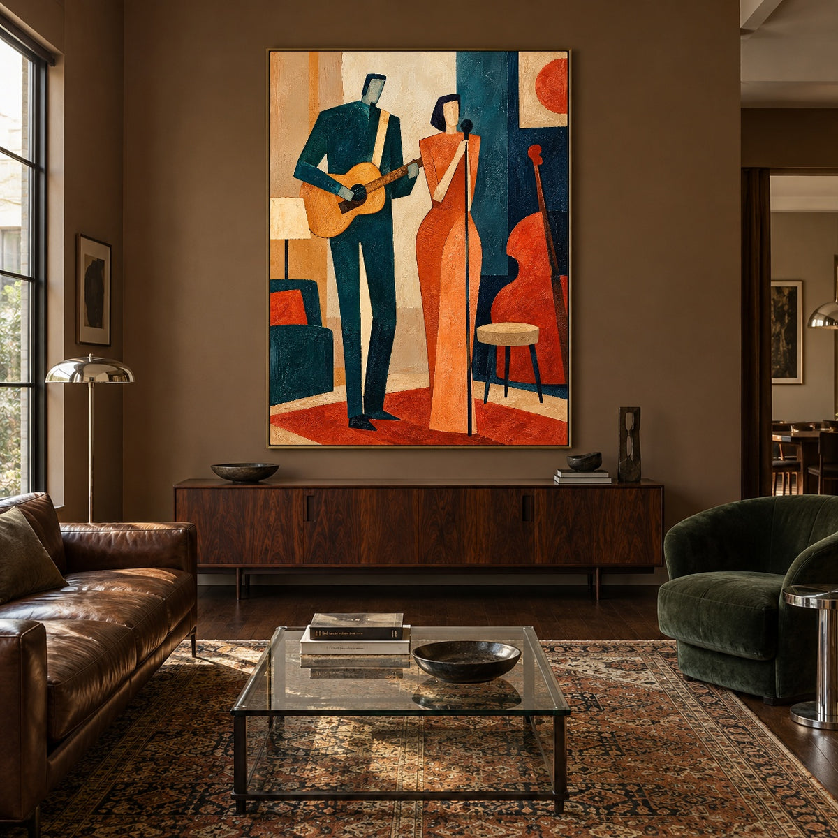 Terracotta String Duet — artwork in an interior setting 8