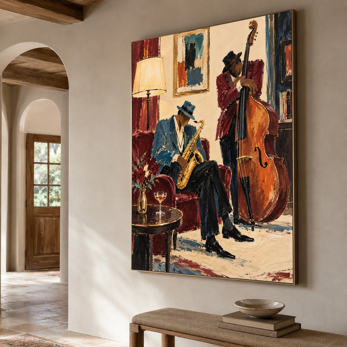 The Last Warm Note — oblique side view of the artwork